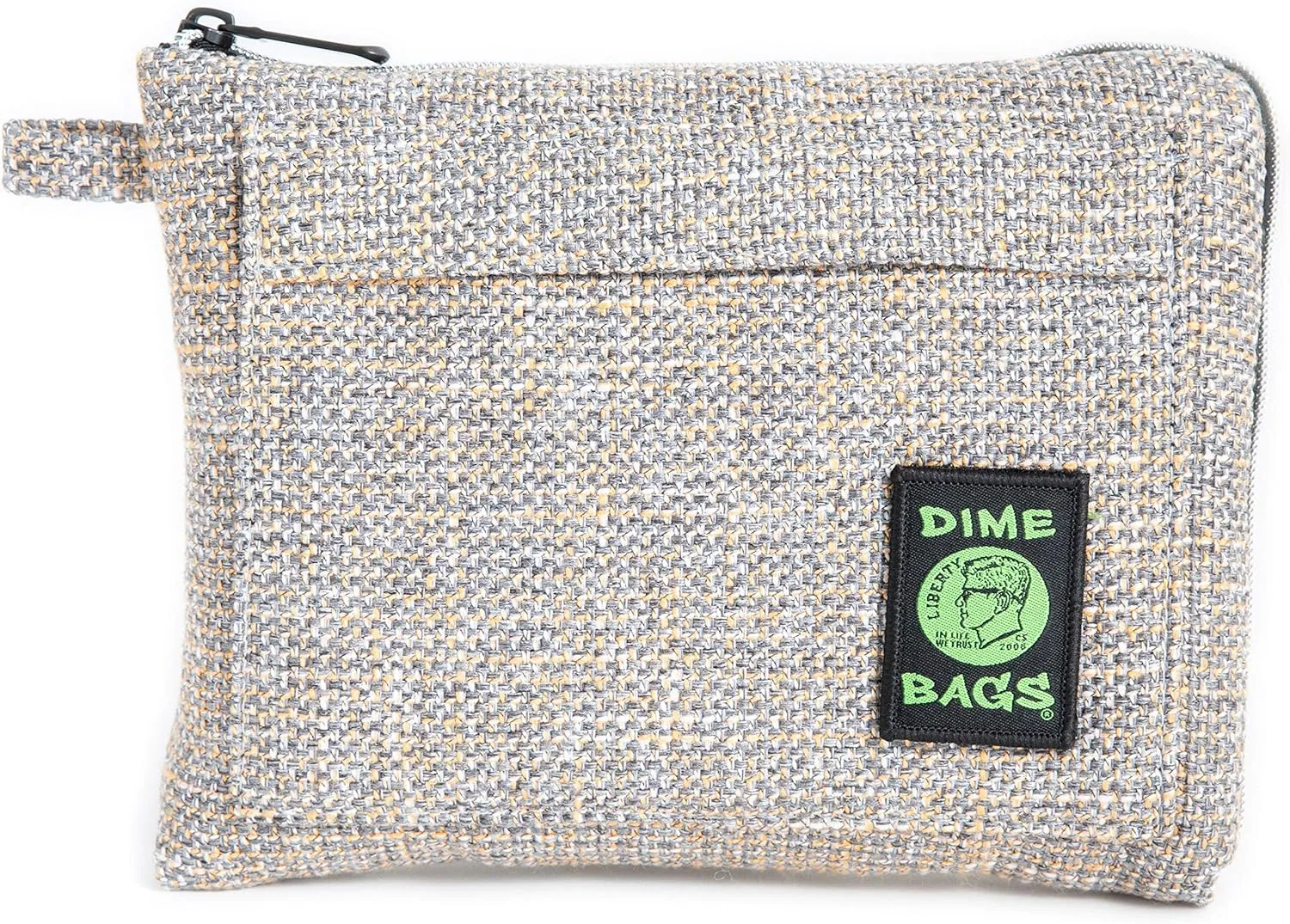 DIME BAGS Padded Pouch – Smell Proof Protective Case with Padded Interior, Durable Hemp-Polyester Fabric, Heavy-Duty Zippers & Interchangeable Patch, Travel & Storage for Fragile Items