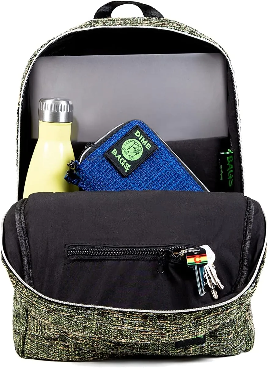 DIME BAGS - Study Buddy, Water-Resistant Backpack, 15-inch Padded Laptop Compartment (Timber)