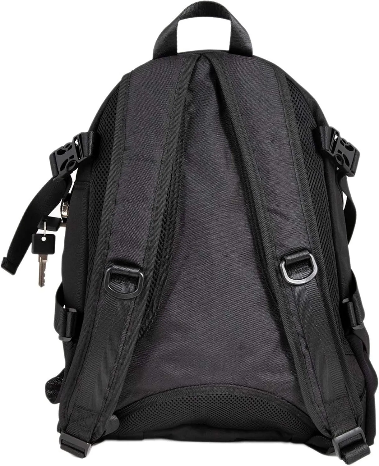 Dime Bags - The Transporter Backpack - Water-Resistant Polyester Exterior, Built-in Lock, Lightly Padded, Commuter Backpack, Cotton Interior, Padded Shoulder Straps (Black)