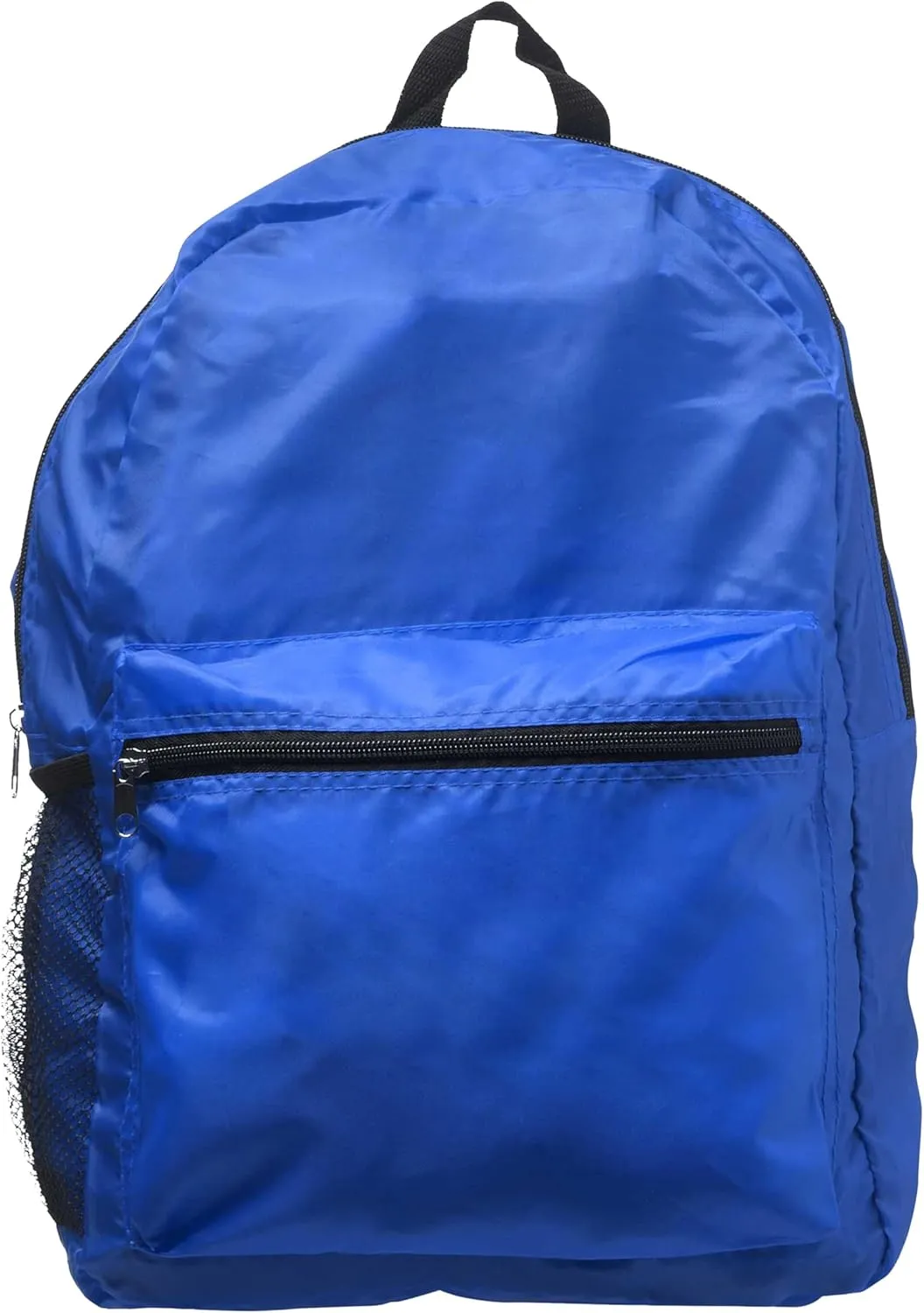 DISCOUNT PROMOS Custom Simple Functional Backpacks Set of 1, Personalized Text, Logo, Picture - Water Resistant, Lightweight - Blue