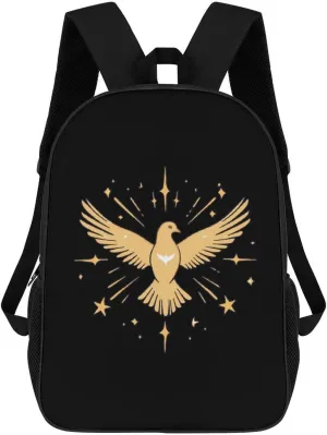 Divine Pigeon 17 Inches Travel Backpacks Funny Shoulder Bag Lightweight Daypack