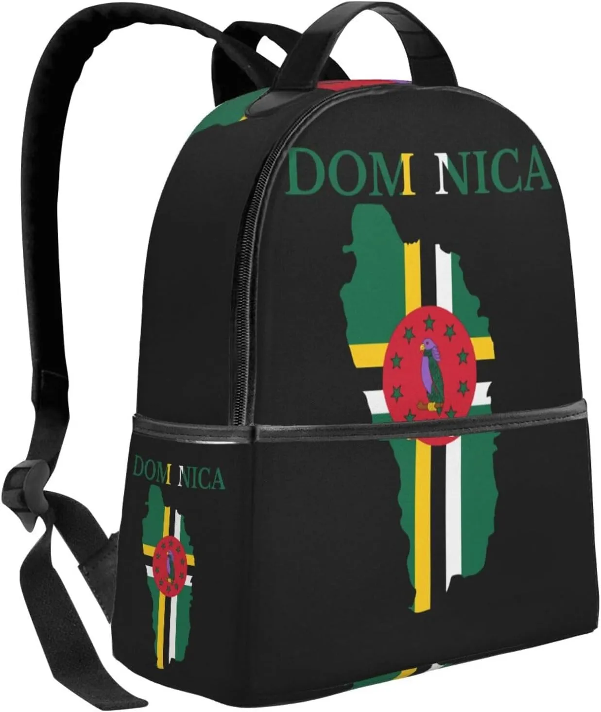 Dominica Map Flag Casual Backpacks Laptop Backpack Carry-on Daypack Sports Travel Rucksack Lightweight Working Bag for Outdoor Hiking Cycling Walking