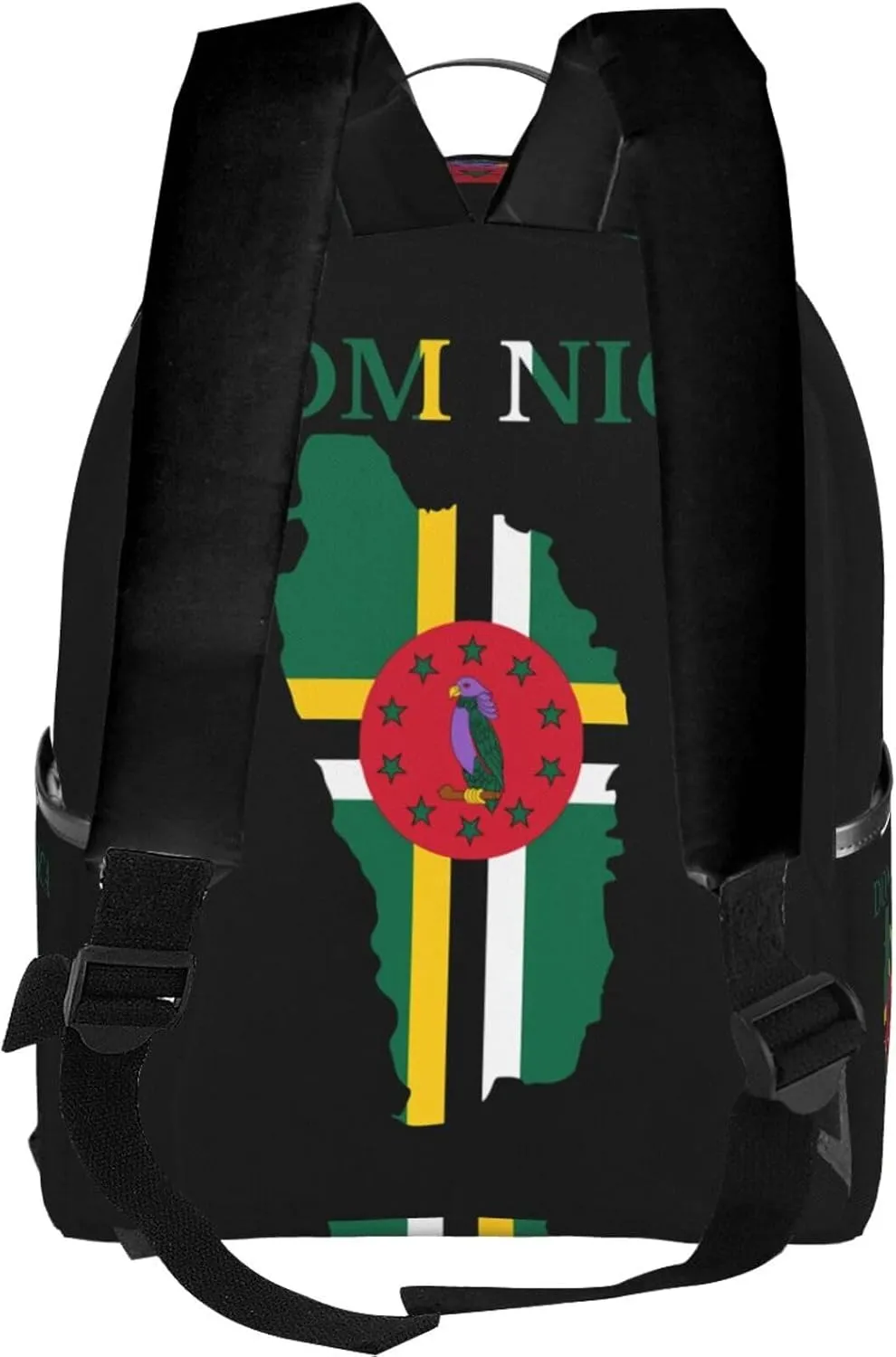 Dominica Map Flag Casual Backpacks Laptop Backpack Carry-on Daypack Sports Travel Rucksack Lightweight Working Bag for Outdoor Hiking Cycling Walking