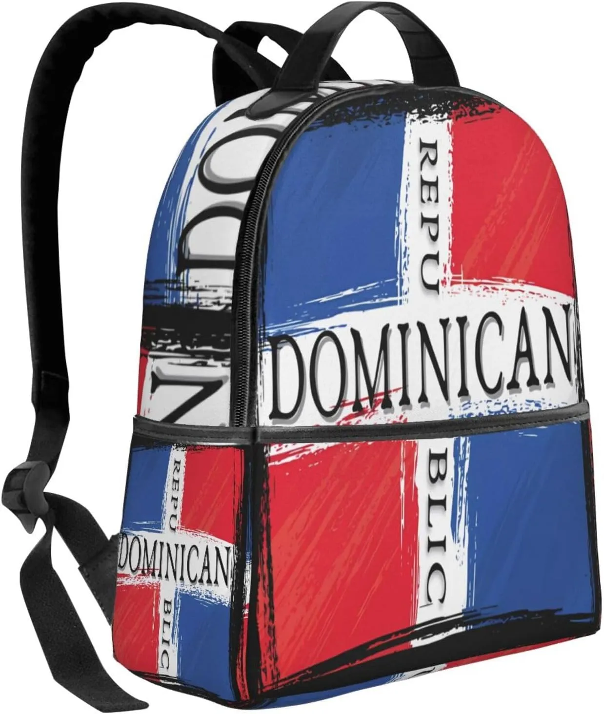 Dominican Republic Flag Casual Backpacks Laptop Backpack Carry-on Daypack Sports Travel Rucksack Lightweight Working Bag for Outdoor Hiking Cycling Walking