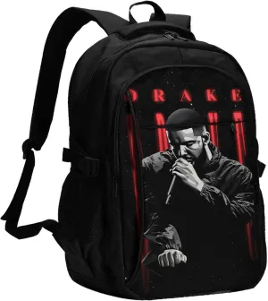 Drakes Travel Fashion Laptop Backpack with USB Charging Port Business Work Backpacks Computer Bag for Men and Women