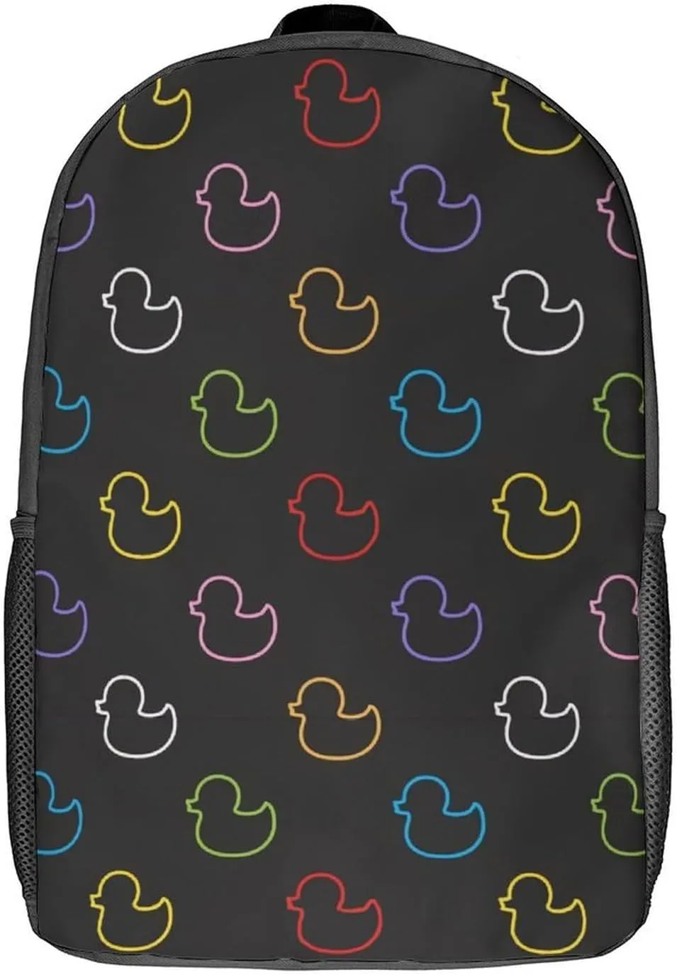 Duck Rubber Black Backpack Lightweight Waterproof Backpacks Laptop Backpack for Unisex