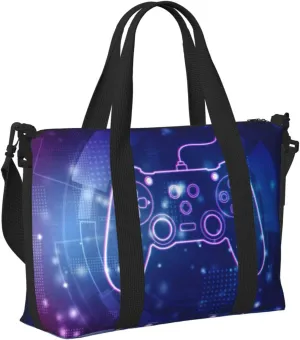 Dynamic Game Handle 1 Travel Bag Weekender Bags for Women Men Carry on Overnight Bag Tote Bag Yoga Gym Bag for Gym, Work, Weekend, Travel, Personal Items