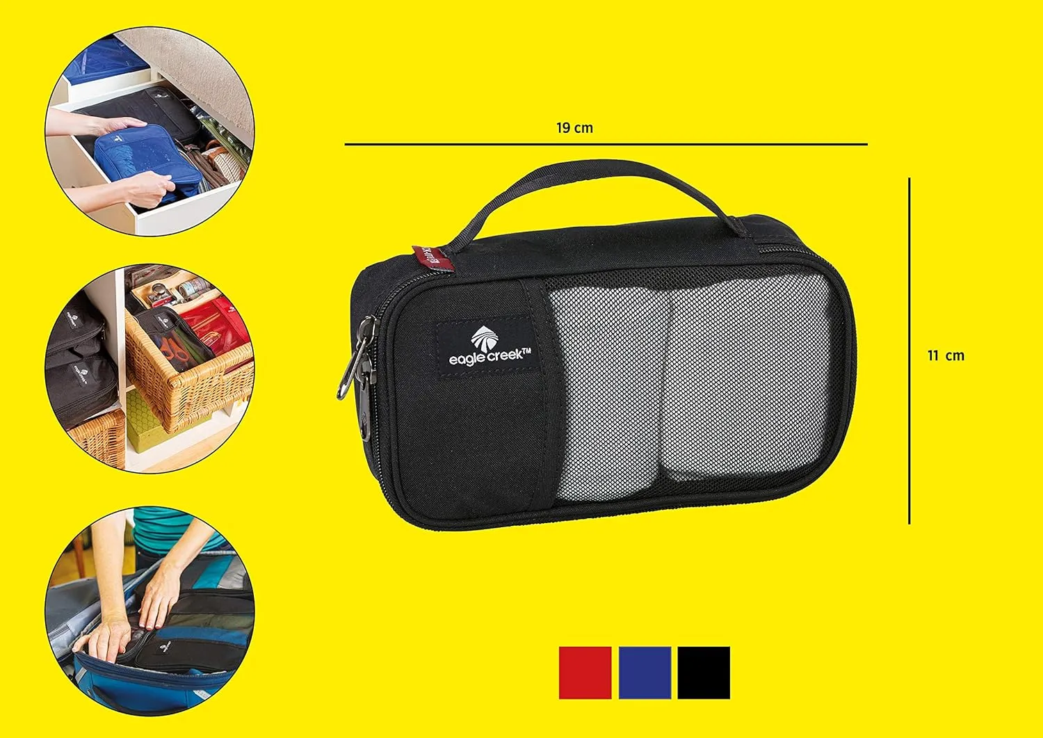 Eagle Creek Pack-It Original Packing Cubes - Durable Organizer Bags for Luggage with Rugged Dual Zippers and Top Grab Handle