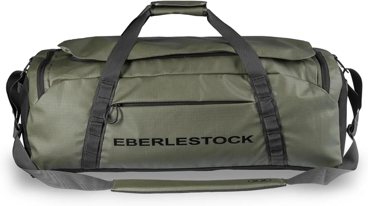Eberlestock Hyllus Duffel Bag for Men - Durable, Water-Resistant, Small Men's Duffle Bag with Zipper Pockets, Ideal for Travel & Gym, Tactical Gear Bag, Hunting, Fishing, Camping - Military Green, 65L