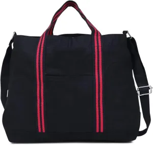 Eco Right Extra Large Canvas Tote Bag for Shopping & Work, Beach Bag with Adjustable Crossbody Handles