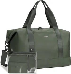 ECOHUB Spirit Airlines Personal Item Bag - 18x14x8 Underseat Underseat Carry on Luggage with Removable Wet Bag, Travel Duffel for Women, 30L (Army Green)