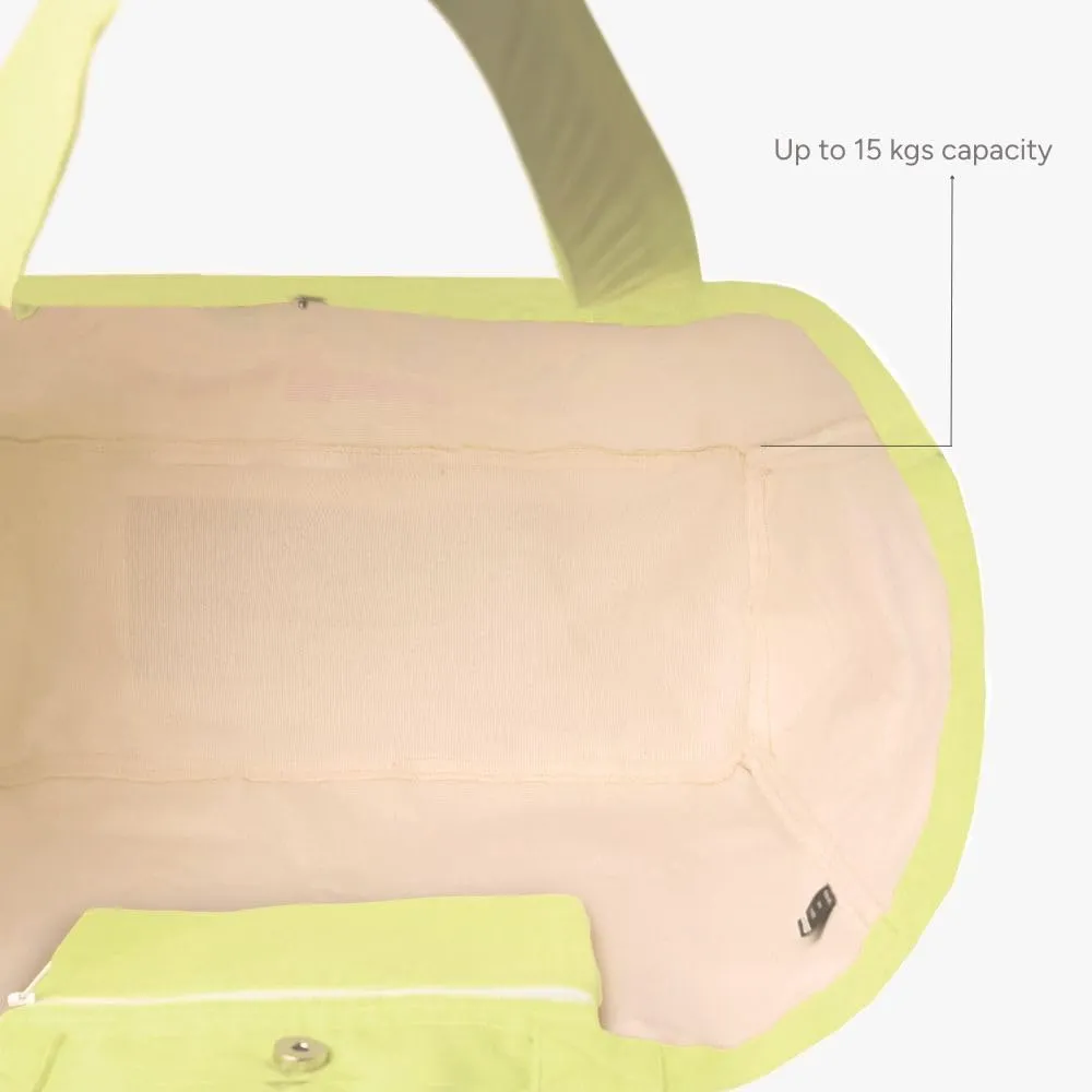 Ecoright Aesthetic Canvas Tote Bag for Women Large Zipper Tote Bags with Pocket, Womens Tote Bag for Yoga, Work, Beach