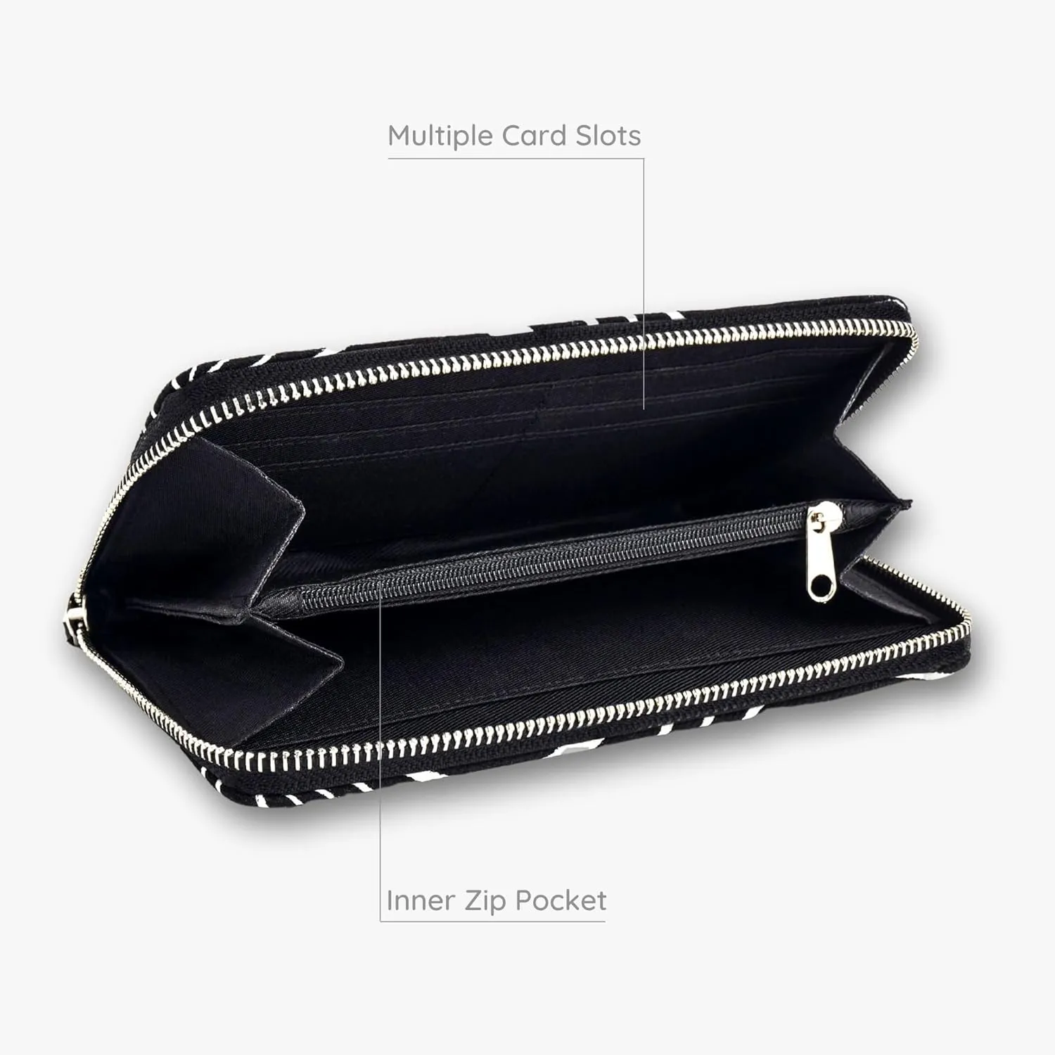 Ecoright Canvas Wallet for Women, Compact Wallet with Passport, Credit Card Holder, Coin Pouch, Women Wallet with Zipper