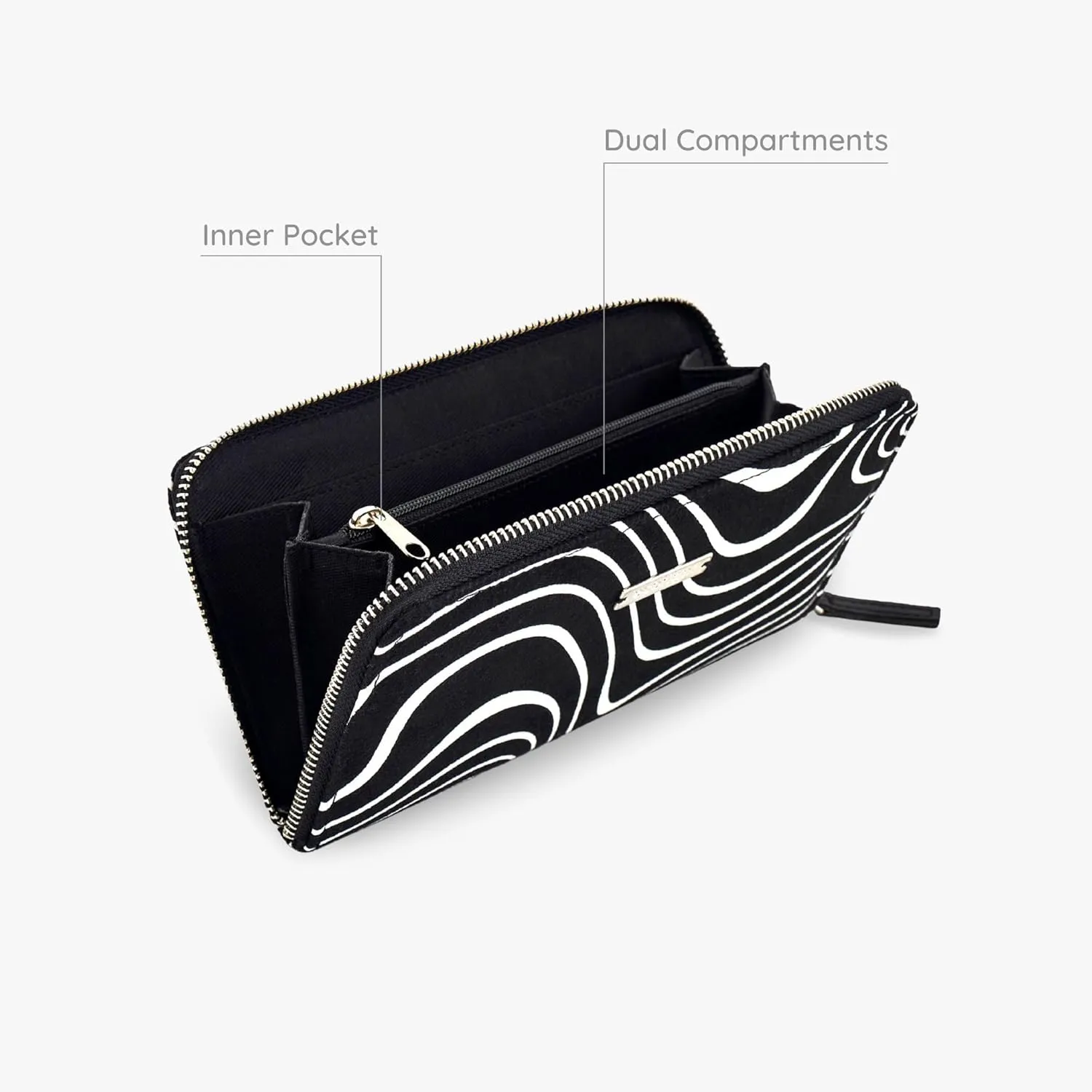 Ecoright Canvas Wallet for Women, Compact Wallet with Passport, Credit Card Holder, Coin Pouch, Women Wallet with Zipper