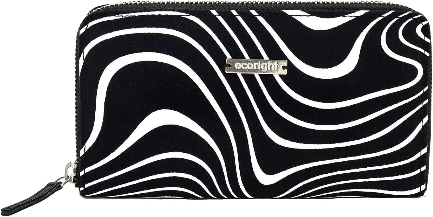 Ecoright Canvas Wallet for Women, Compact Wallet with Passport, Credit Card Holder, Coin Pouch, Women Wallet with Zipper