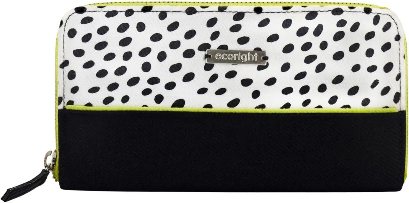 Ecoright Canvas Wallet for Women, Compact Wallet with Passport, Credit Card Holder, Coin Pouch, Women Wallet with Zipper