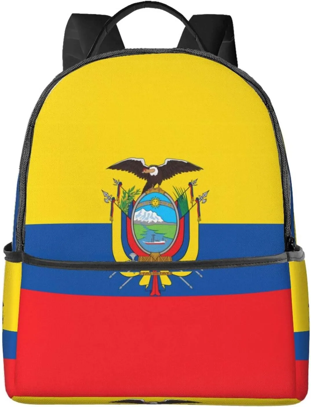 Ecuador Ecuadorian Flag Casual Backpacks Laptop Backpack Carry-on Daypack Sports Travel Rucksack Lightweight Working Bag for Outdoor Hiking Cycling Walking