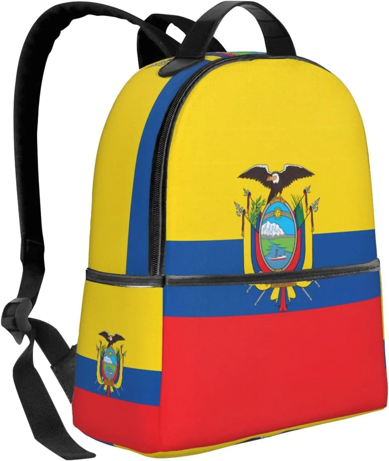 Ecuador Ecuadorian Flag Casual Backpacks Laptop Backpack Carry-on Daypack Sports Travel Rucksack Lightweight Working Bag for Outdoor Hiking Cycling Walking