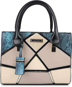 Elegant Ladies Handbag Shoulder Bag Travel Snakeskin Pattern Stitching(Green)