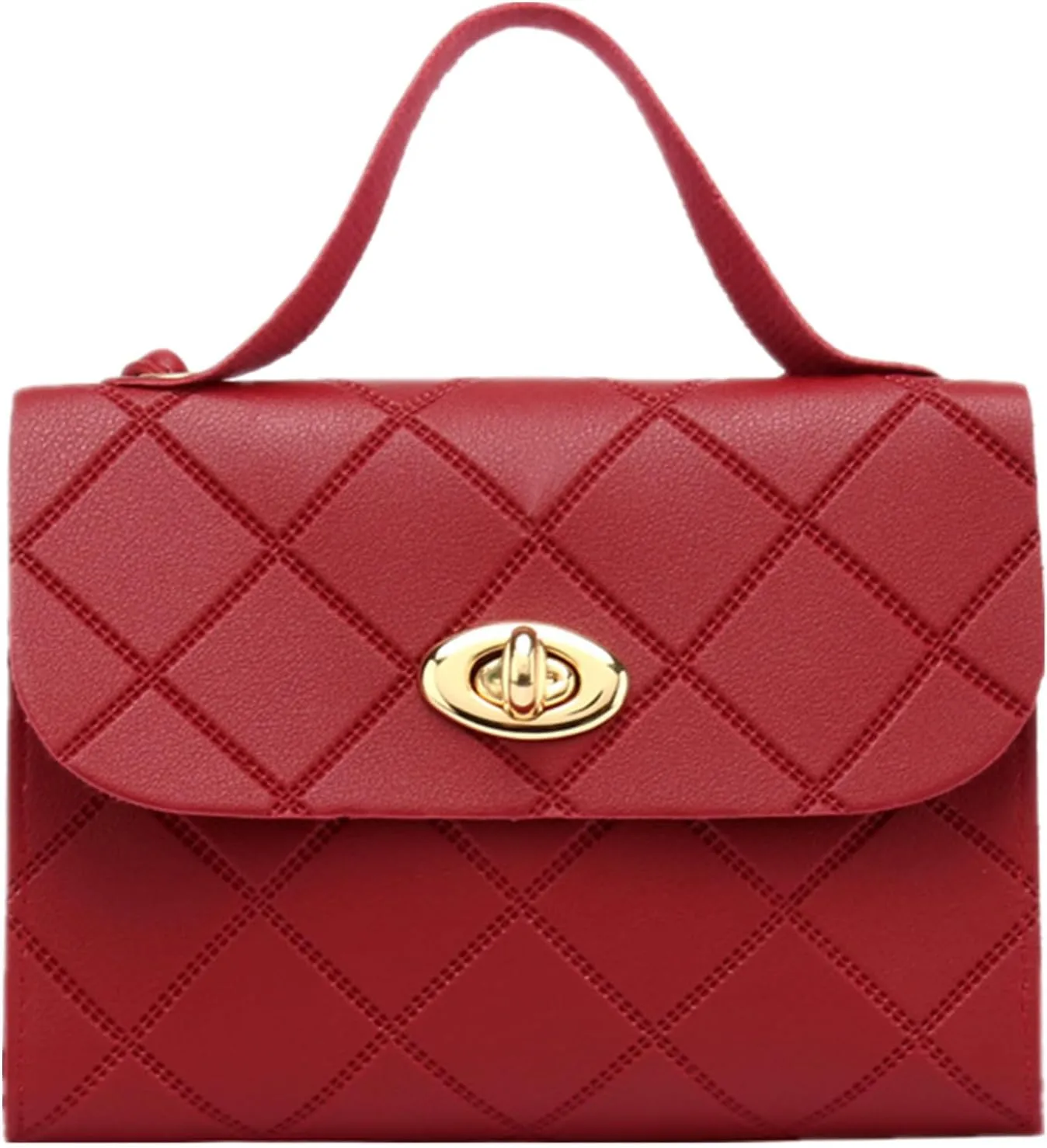 Elegant Women's Bag Chain Underarm Shoulder Crossbody - Small Square Mini Leather Handbags with Travel