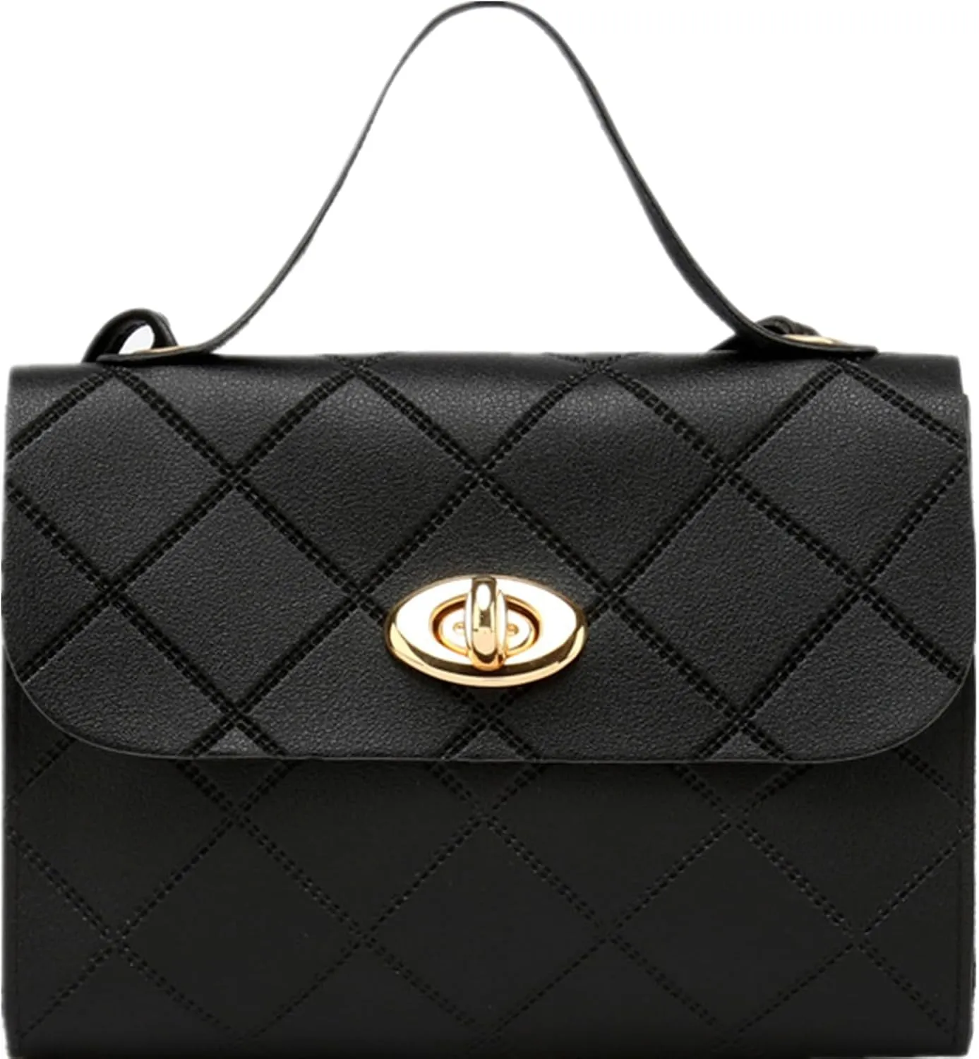 Elegant Women's Bag Chain Underarm Shoulder Crossbody - Small Square Mini Leather Handbags with Travel