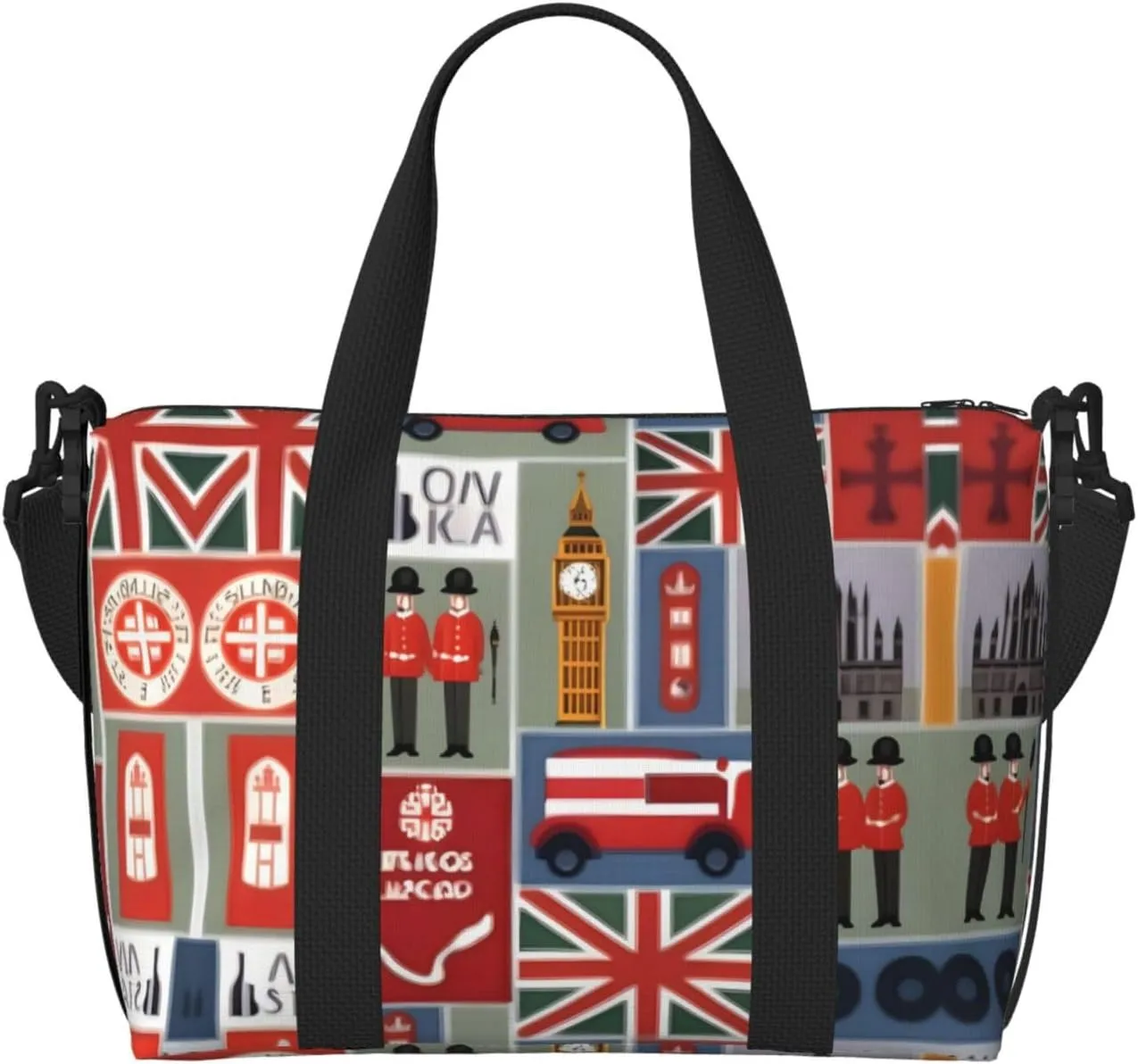 England Symbols Duffel Bags for Traveling - Lightweight Personal Item Travel Bags, Gym Bags for Men and Women