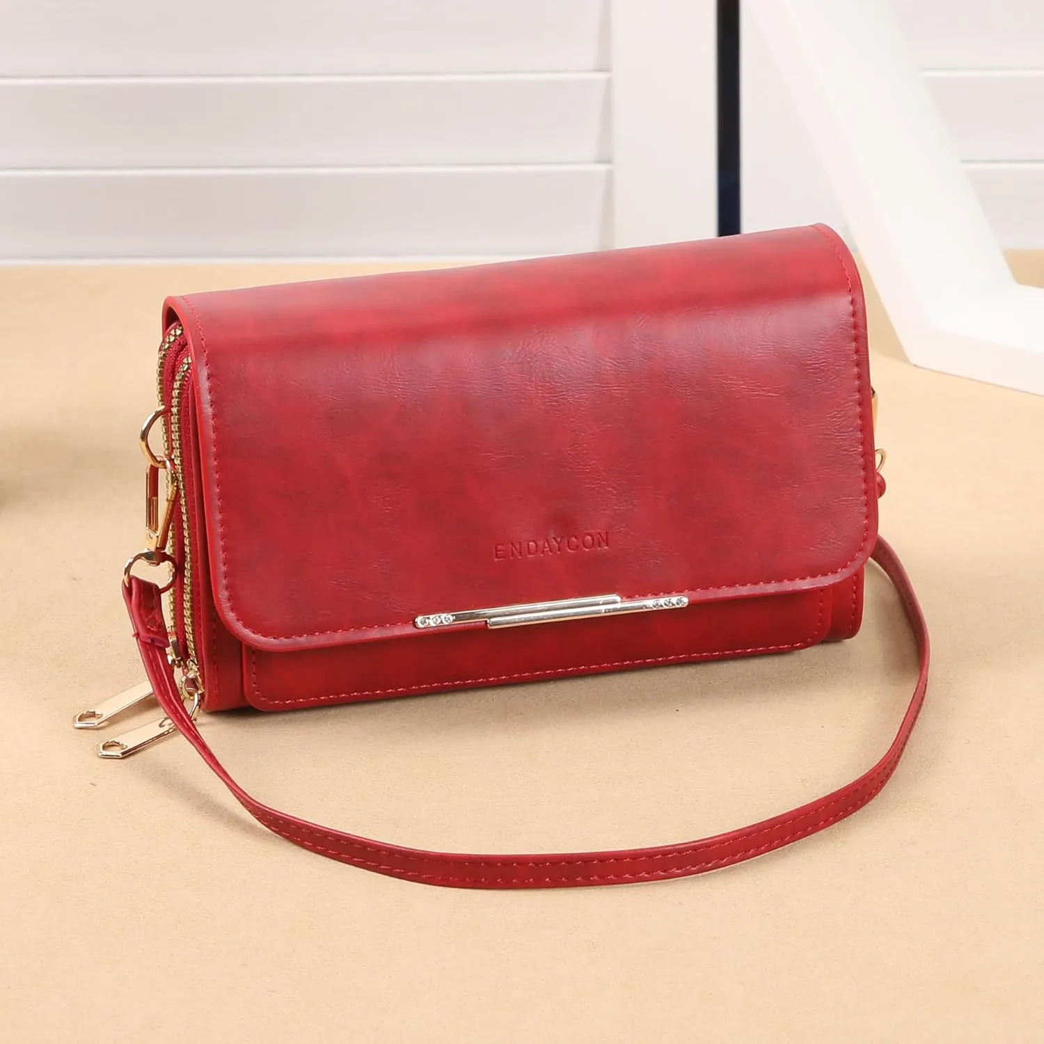 ENOPINK Small Crossbody Bags for Women PU Leather Shoulder Bags Trendy Flap Handbags Purses