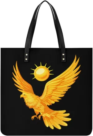 European Flags National Proud Tote Bag for Women PU Leather Purses Handbags Shoulder Bag for Top Handle