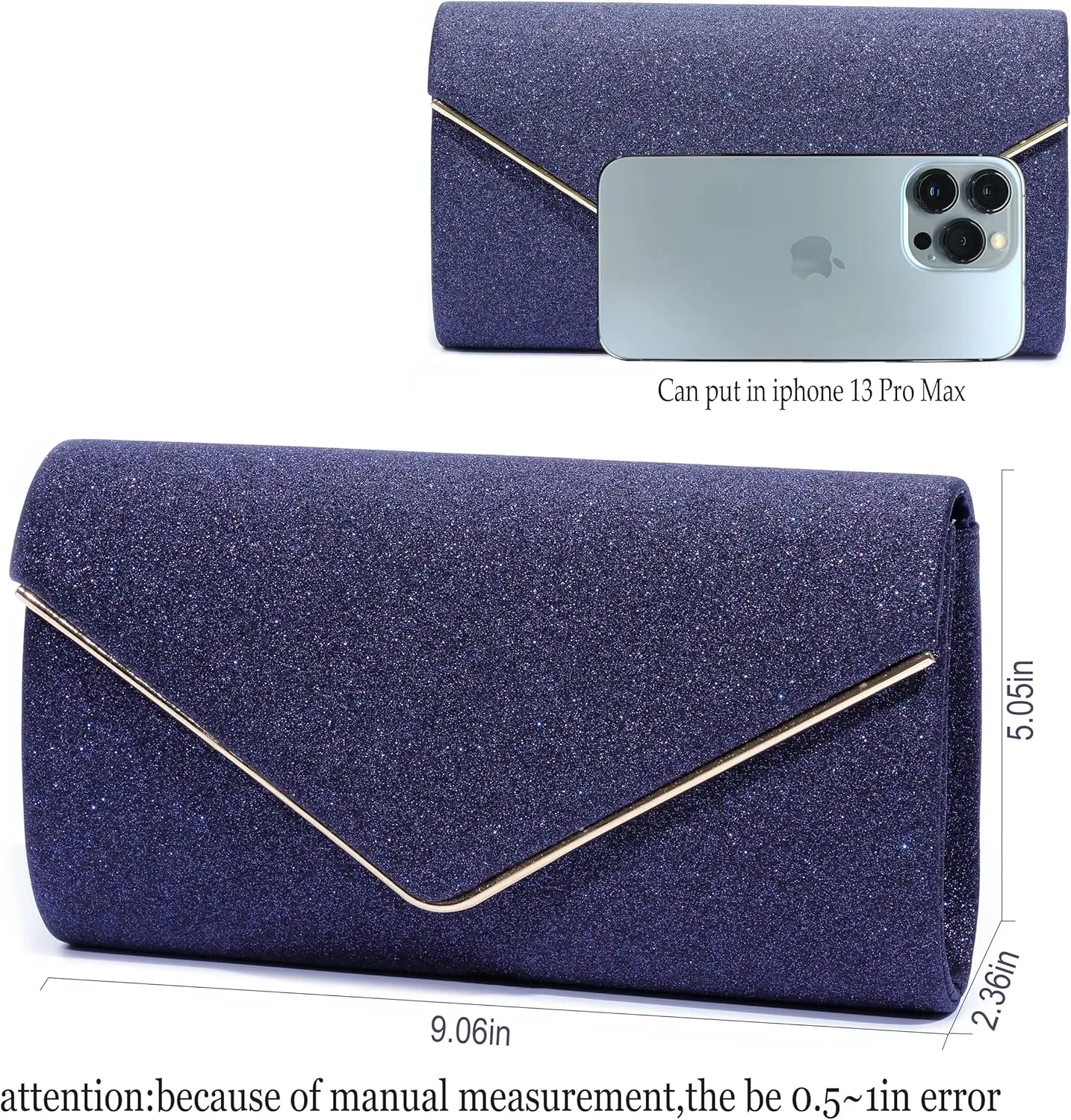 Evening Bag Clutch Purses for Women, Ladies Sparkling Party Handbag Wedding Bag Purse