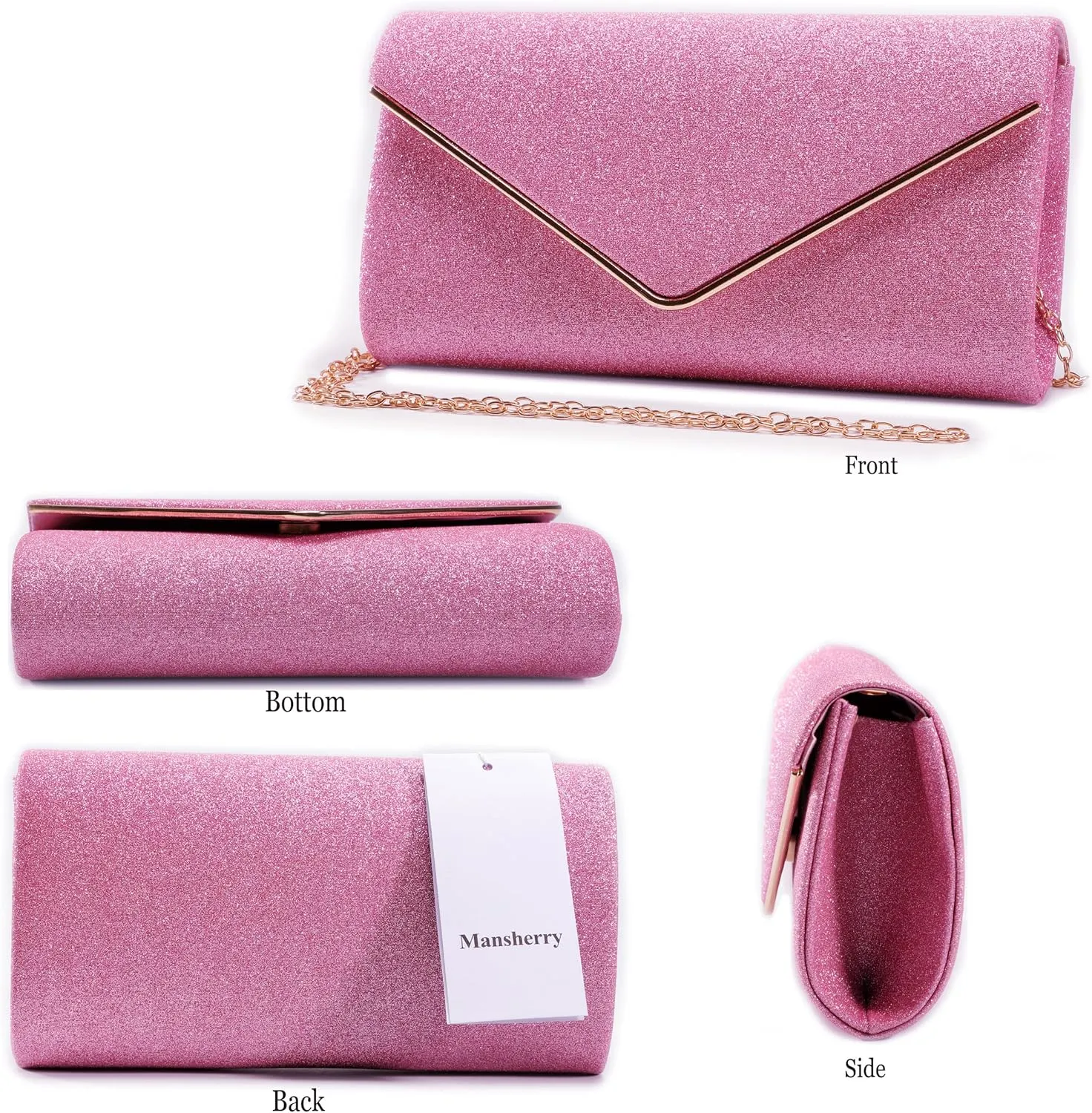 Evening Bag Clutch Purses for Women, Ladies Sparkling Party Handbag Wedding Bag Purse