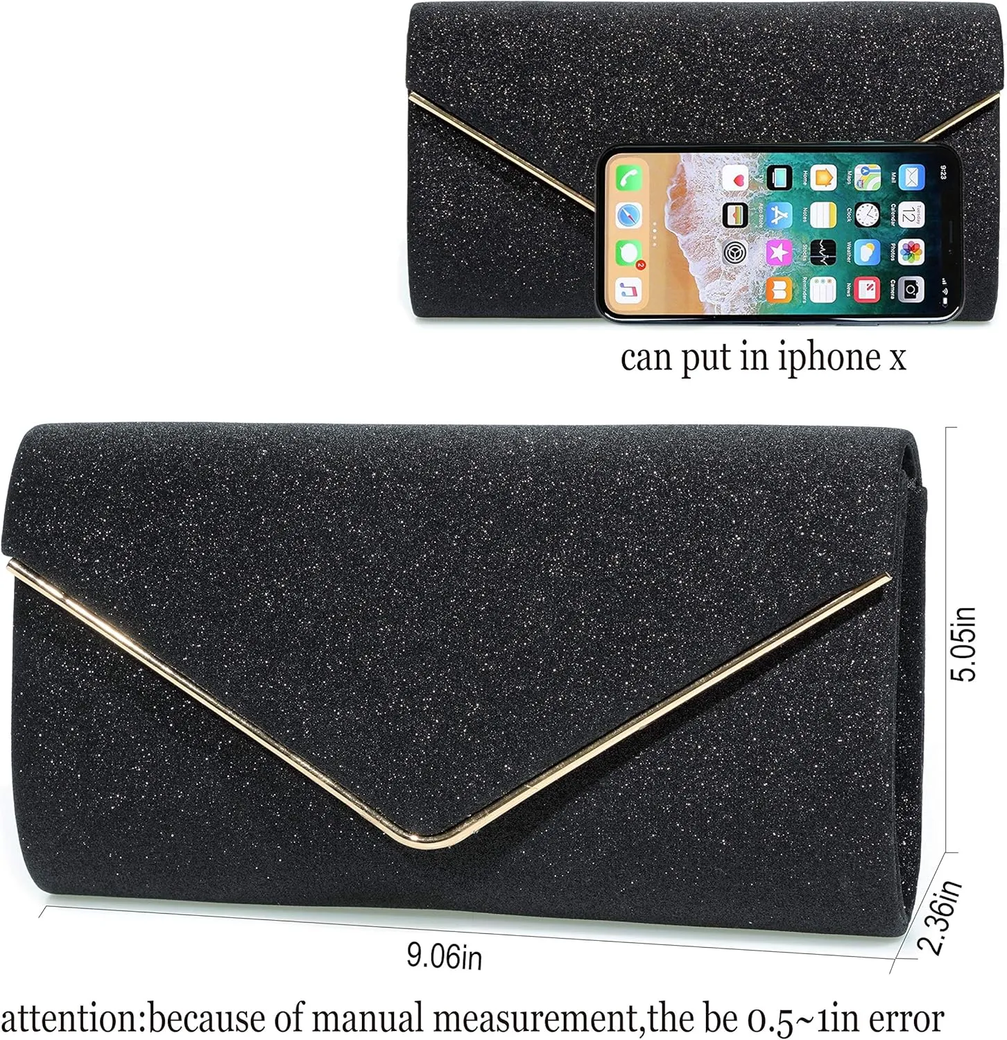 Evening Bag Clutch Purses for Women, Ladies Sparkling Party Handbag Wedding Bag Purse