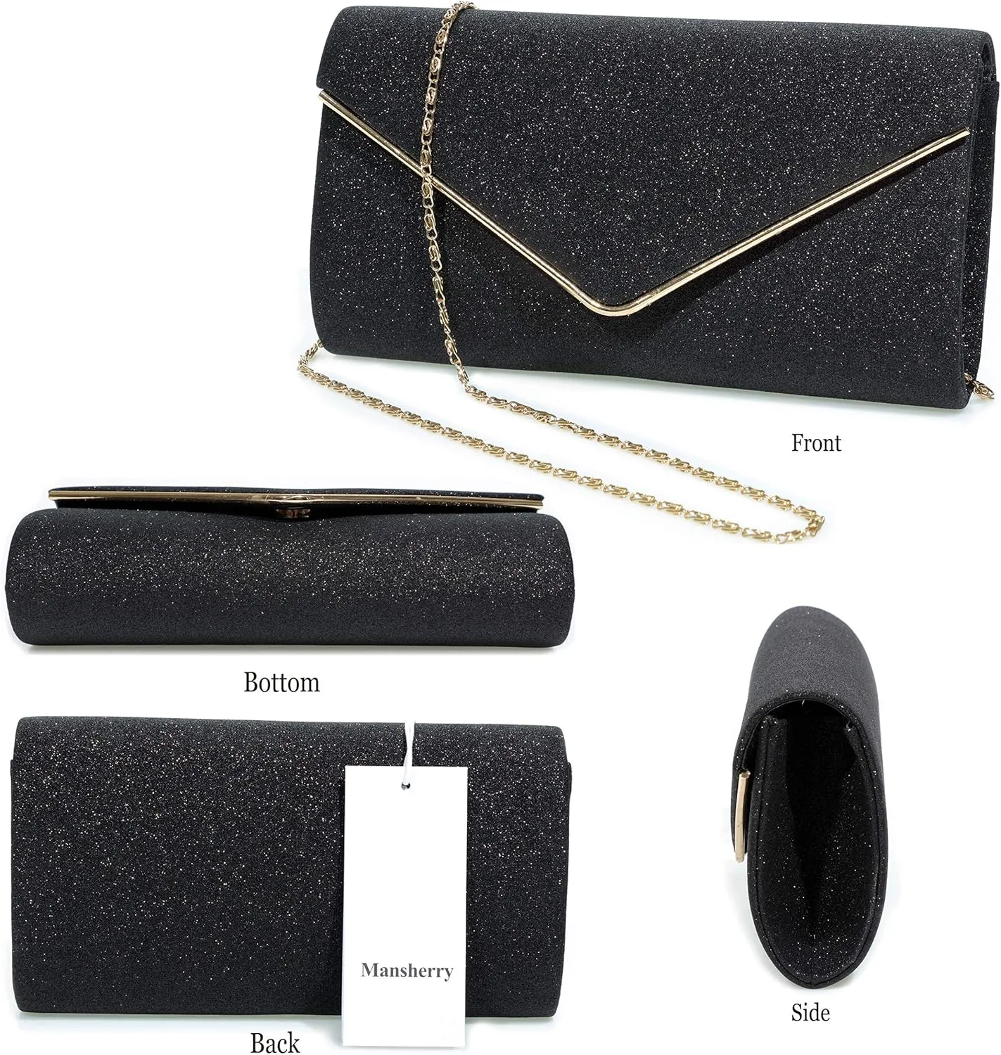 Evening Bag Clutch Purses for Women, Ladies Sparkling Party Handbag Wedding Bag Purse