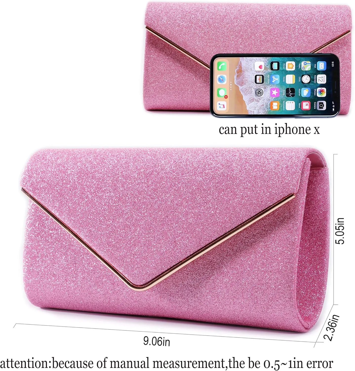 Evening Bag Clutch Purses for Women, Ladies Sparkling Party Handbag Wedding Bag Purse