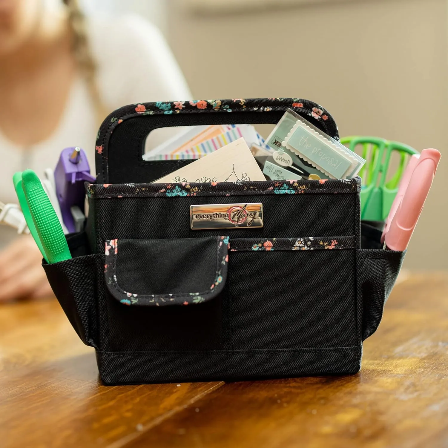 Everything Mary Store and Tote Desktop Caddy - Organizer for Crafts, Art Supplies, Office, School, and Home - Versatile Tote for Supplies and Everyday Storage