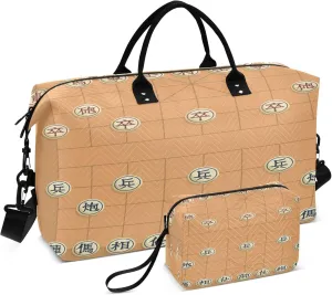 Exnundod Travel Duffel Bags Xiangqi Chinese Chess Sports Gym Bag Weekender Carry On Tote Overnight Luggage Bags for Women and Men