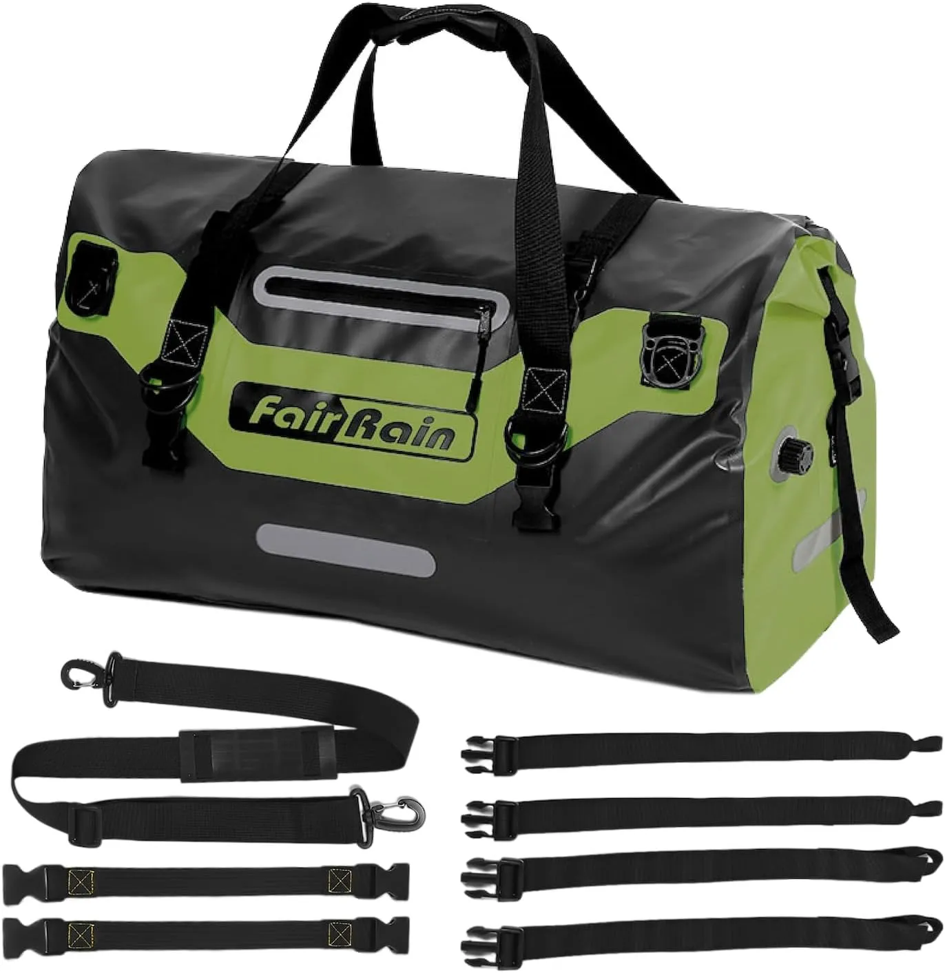 FairRain Waterproof Tail Bag Waterproof Duffel Bag Backpack Duffle Bags for Travel Waterproof Bags for Boating Waterproof Duffle Bag for Men/Women Motorcycle Dry Bag Camping Duffle Bag - 40L