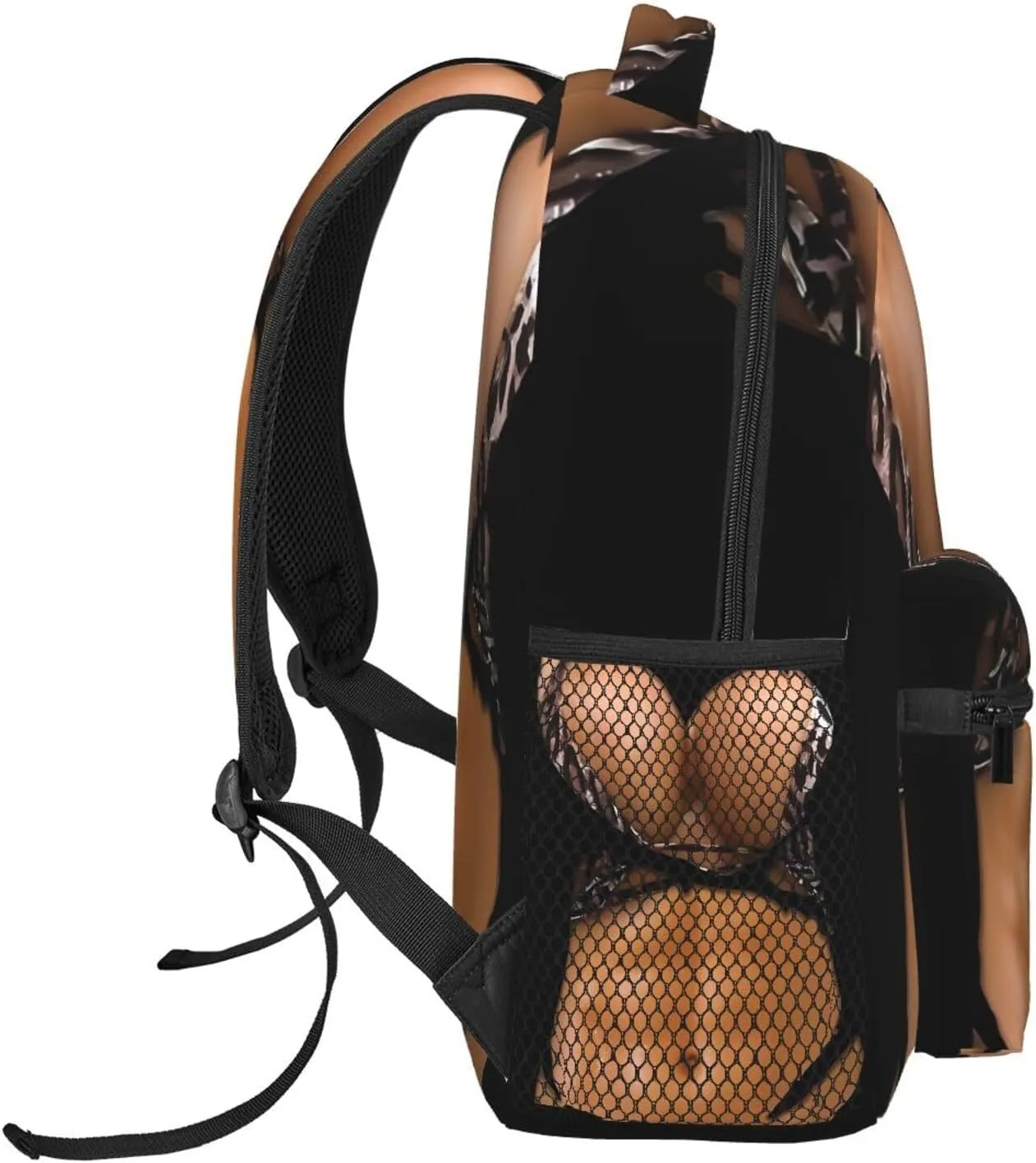 Fake Abs Shirt Bikini Body Muscle Six Pack Fake Big Boobs Backpacks 15 Inch Laptop Backpack Multipurpose Double Shoulder Bag For Men Women Gifts