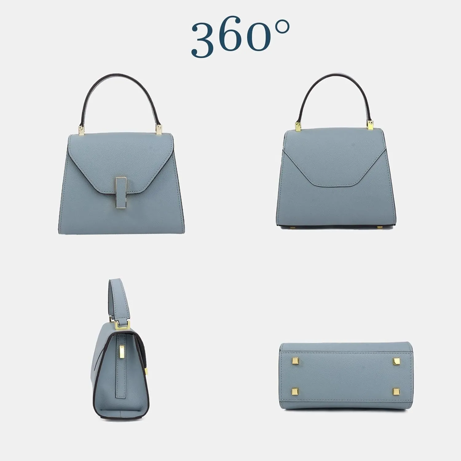 Fashion Genuine Leather Tote Handbag Top Handle Purse classic Crossbody Handbag Designer Satchel Bag with Detachable Strap