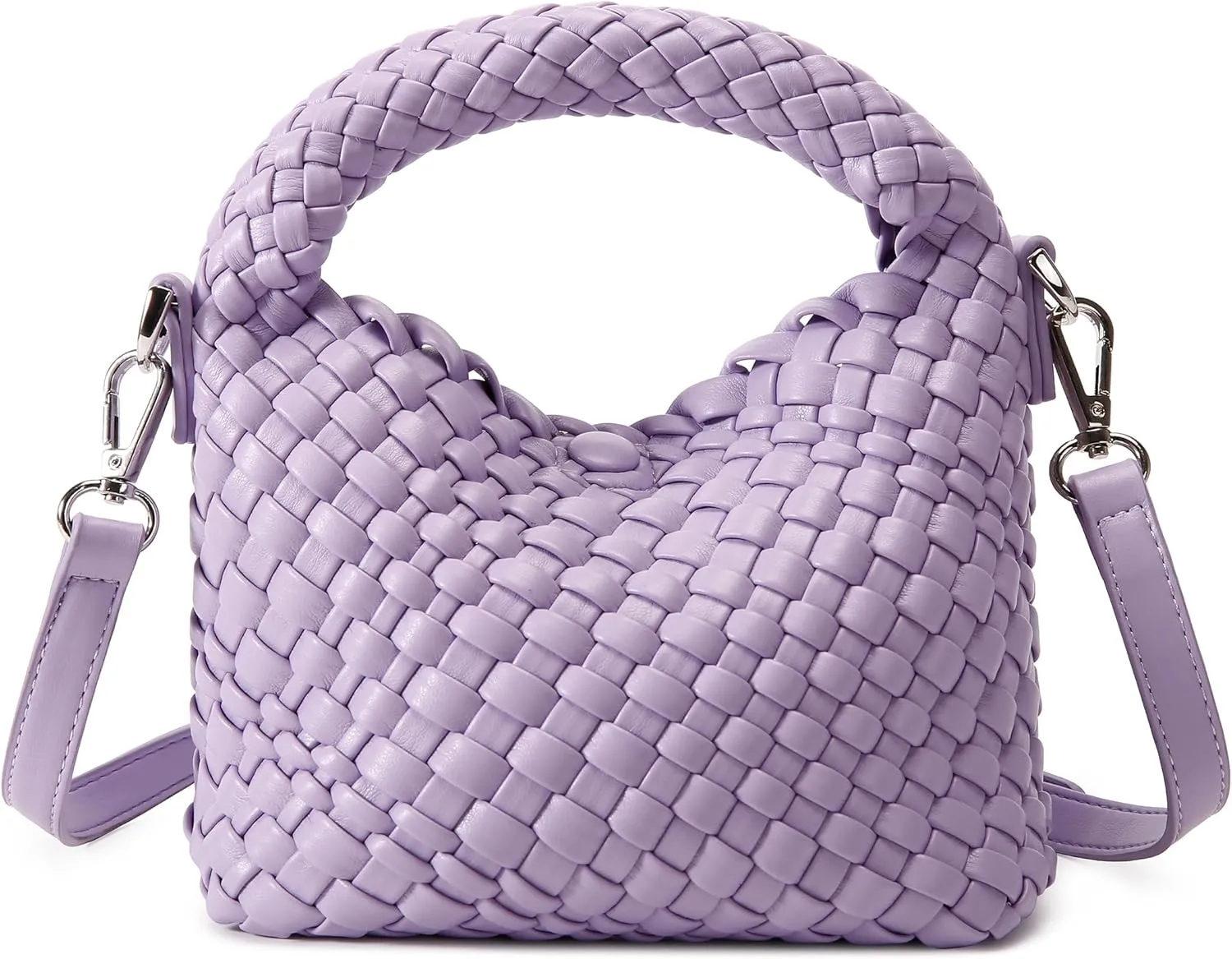 Fashion Small Woven Bag for Women, Handmade MINI HOBO Tote Bag Crossbody Handbag Travel Summer Beach Bag