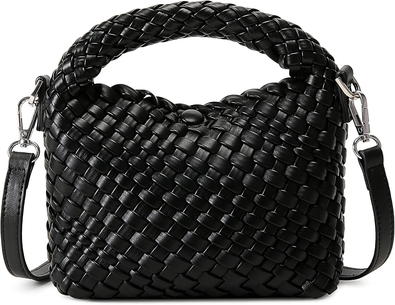 Fashion Small Woven Bag for Women, Handmade MINI HOBO Tote Bag Crossbody Handbag Travel Summer Beach Bag