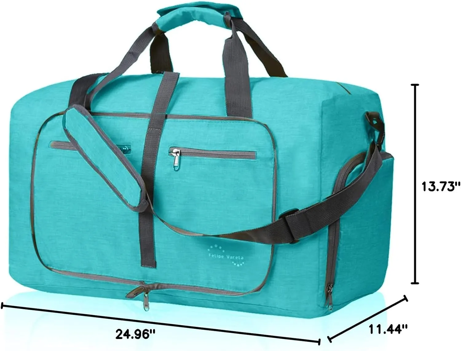 Felipe Varela Duffle Bag with Shoes Compartment and Adjustable Strap,Foldable Travel Duffel Bags for Men Women,Waterproof Duffel Bags