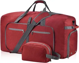 Felipe Varela Duffle Bag with Shoes Compartment and Adjustable Strap,Foldable Travel Duffel Bags for Men Women,Waterproof Duffel Bags