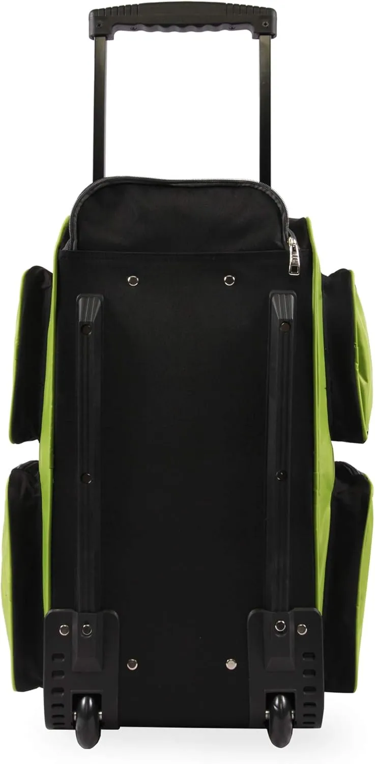 Fila 22" Lightweight Carry On Rolling Duffel Bag, Neon Lime, One Size