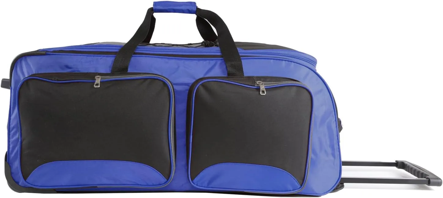 Fila 32" Large Lightweight Rolling Duffel Bag, Blue, One Size