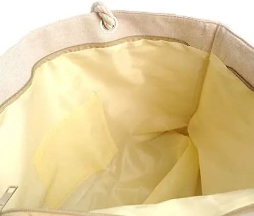 Forest & Twelfth Beach Bag XL Tote With Zipper, Perfect for Pool, Weekend Trip, Travel, Gym, Shopping, Grocery