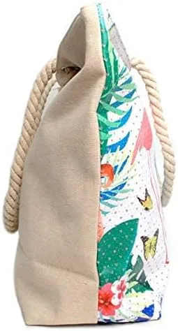 Forest & Twelfth Beach Bag XL Tote With Zipper, Perfect for Pool, Weekend Trip, Travel, Gym, Shopping, Grocery