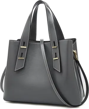 FOXLOVER Crossbody Bags for Women Medium Size Top Handle Purses Oil-Waxed Leather Satchel Handbag Magnetic Zipper
