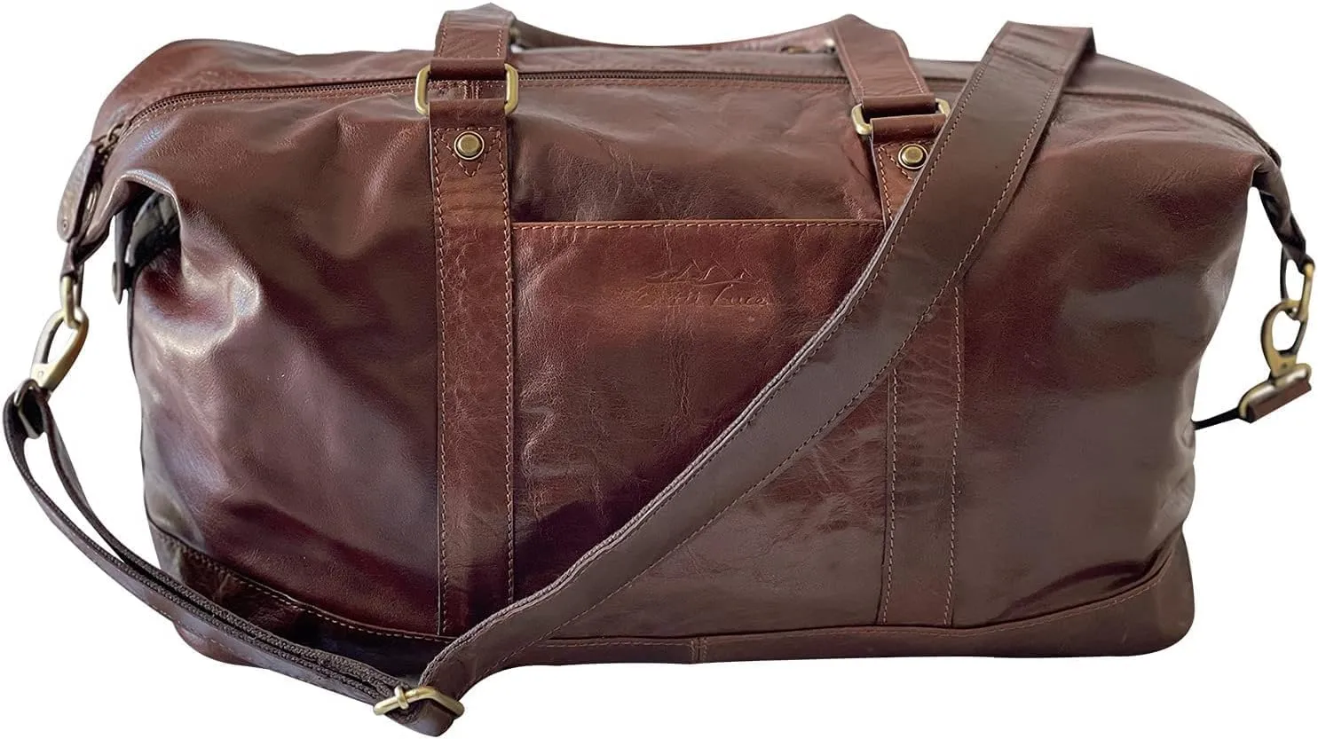 Full Grain Leather Duffle Bags for Men and Women| Travelling Weekend Leather Gym Duffel Bag, Leather Sports Duffel Bag, Color : Brown