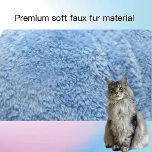 Furry Plush Backpacks for Women Blue Kawaii Fuzzy Womens Bag Aesthetic Anime Fluffy Faux Fur (2 in 1 Travel Daypacks)