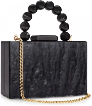 Gets Acrylic Clutch Purses for Women with Marbling Purses and Handbags Elegant Banquet Evening Crossbody Bag